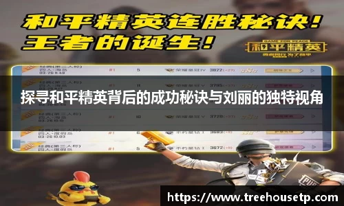 探寻和平精英背后的成功秘诀与刘丽的独特视角